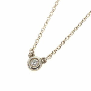 Tiffany & Co By the Yard Necklace Pendant Single Diamond Kantei kyoku Hosobata